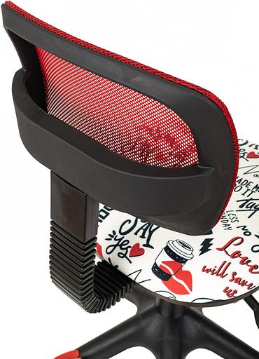 Кресло детское Бюрократ CH-299-F красный TW-35N сиденье мультиколор красные губы сетка/ткань крестов. пластик подст.для ног фото 7