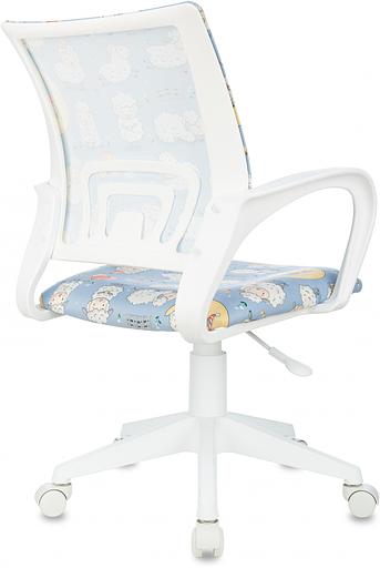 Кресло детское Бюрократ Burokids 1 W голубой овечки крестов. пластик пластик белый фото 4