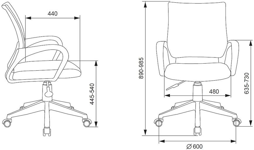 Кресло детское Бюрократ Burokids 1 W голубой овечки крестов. пластик пластик белый фото 9
