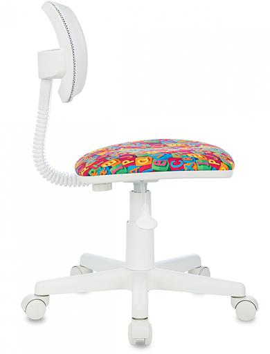 Кресло детское Бюрократ CH-W299 белый TW-15 сиденье мультиколор алфавит сетка/ткань крестов. пластик пластик белый фото 3