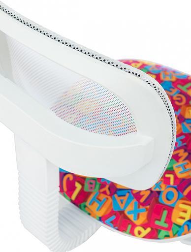 Кресло детское Бюрократ CH-W299 белый TW-15 сиденье мультиколор алфавит сетка/ткань крестов. пластик пластик белый фото 8