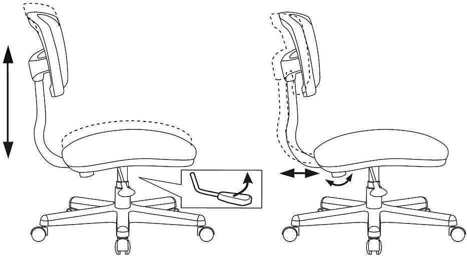 Кресло детское Бюрократ CH-W299 белый TW-15 сиденье мультиколор алфавит сетка/ткань крестов. пластик пластик белый фото 10