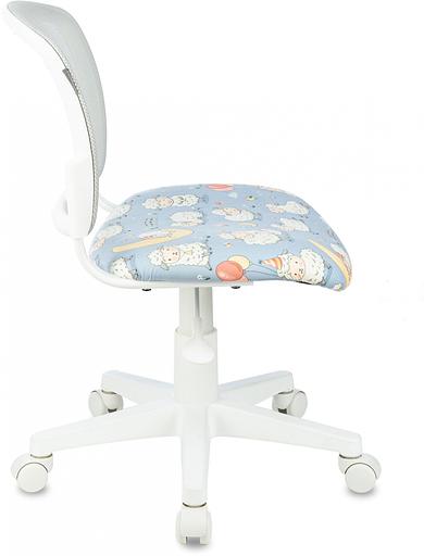 Кресло детское Бюрократ CH-W296NX светло-серый TW-02 овечки сетка/ткань крестов. пластик пластик белый фото 3