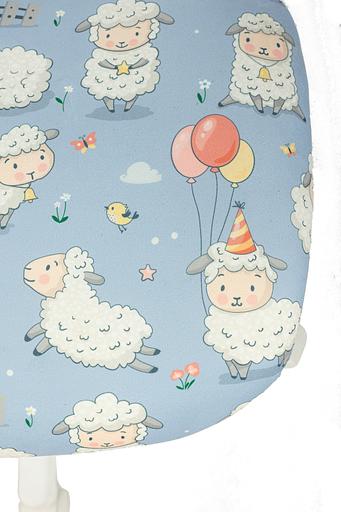 Кресло детское Бюрократ CH-W296NX светло-серый TW-02 овечки сетка/ткань крестов. пластик пластик белый фото 5