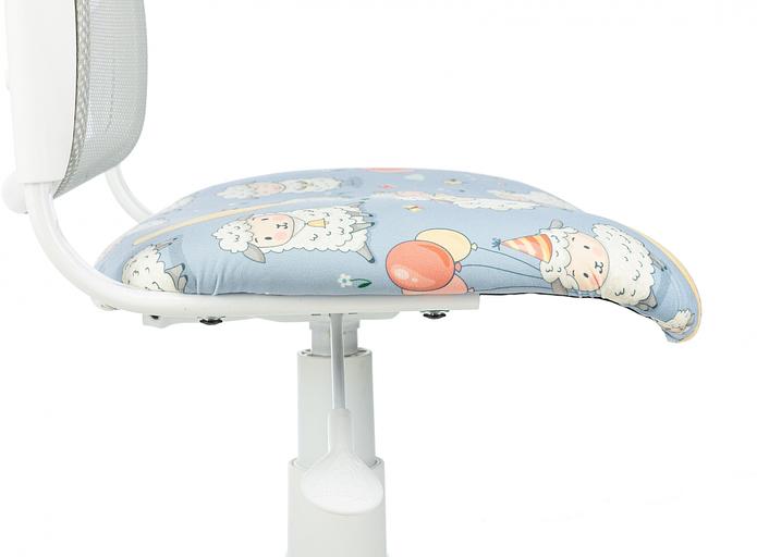 Кресло детское Бюрократ CH-W296NX светло-серый TW-02 овечки сетка/ткань крестов. пластик пластик белый фото 7