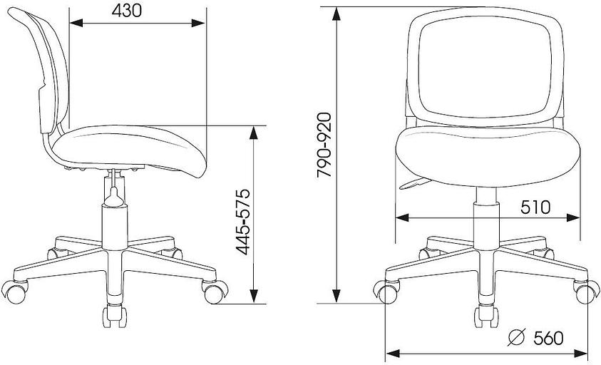 Кресло детское Бюрократ CH-W296NX светло-серый TW-02 овечки сетка/ткань крестов. пластик пластик белый фото 9