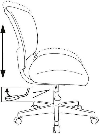 Кресло детское Бюрократ CH-W296NX светло-серый TW-02 овечки сетка/ткань крестов. пластик пластик белый фото 10