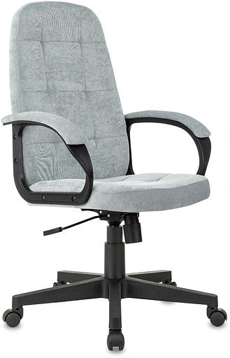 Кресло руководителя Бюрократ CH 002 Fabric серо-голубой Light-28 крестов. пластик фото 1