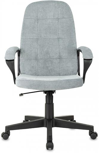 Кресло руководителя Бюрократ CH 002 Fabric серо-голубой Light-28 крестов. пластик фото 2