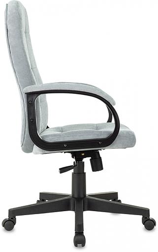 Кресло руководителя Бюрократ CH 002 Fabric серо-голубой Light-28 крестов. пластик фото 3