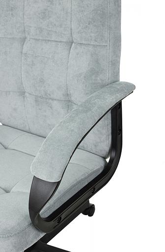 Кресло руководителя Бюрократ CH 002 Fabric серо-голубой Light-28 крестов. пластик фото 5
