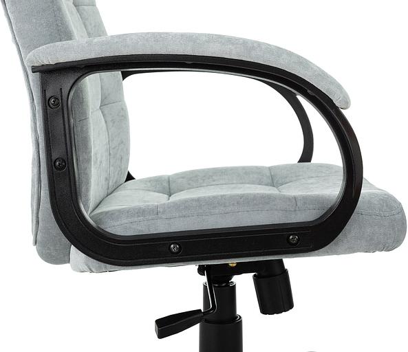 Кресло руководителя Бюрократ CH 002 Fabric серо-голубой Light-28 крестов. пластик фото 6