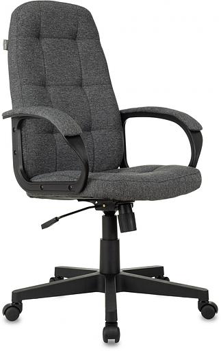 Кресло руководителя Бюрократ CH 002 Fabric серый 3C1 крестов. пластик фото 1