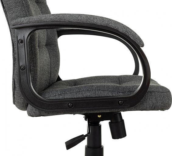 Кресло руководителя Бюрократ CH 002 Fabric серый 3C1 крестов. пластик фото 6