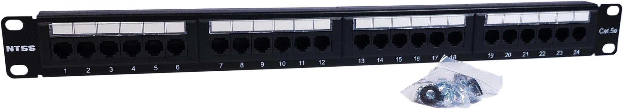 Патч-панель NTSS NTSS-PP-1U-24-UTP-RJ45-5E-D 19" 1U 24xRJ45 кат.5E UTP фото 2