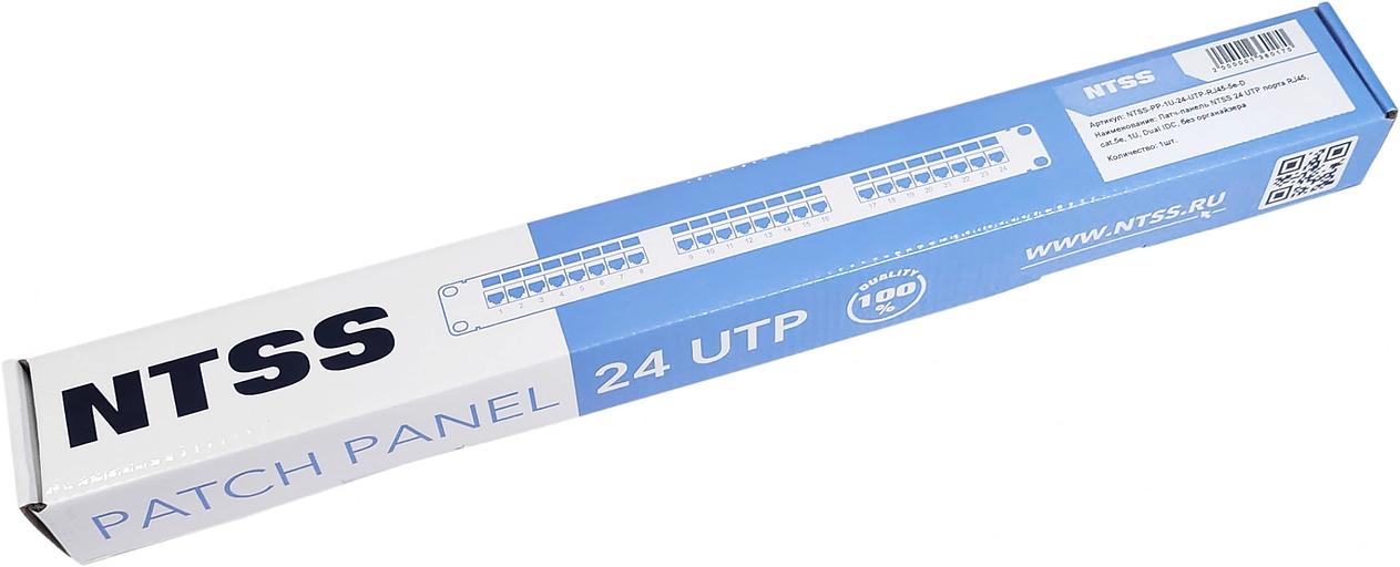 Патч-панель NTSS NTSS-PP-1U-24-UTP-RJ45-5E-D 19" 1U 24xRJ45 кат.5E UTP фото 3