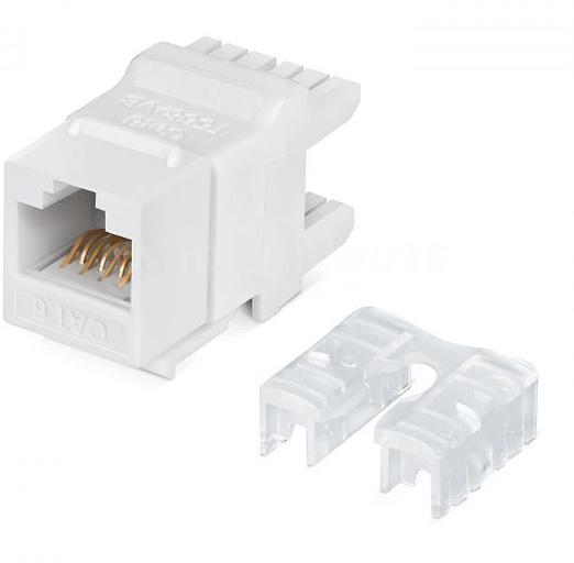 Модуль Lanmaster NTSS-KJ-UTP-RJ45-6-180-WT информ. KeystoneRJ45 кат.6 UTP бел. (упак.:1шт) фото 1
