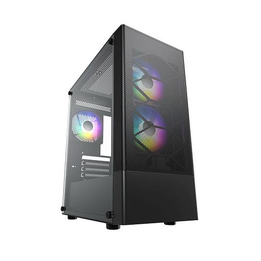 ACD Coffre 106 mATX, CPU 160mm, VGA 300mm, USB3.0*1+USB2.0*2+HD audio, Front 2*12cm ARGB (Slave fans),Rear 1*12cm ARGB (Master fan), TG фото 1