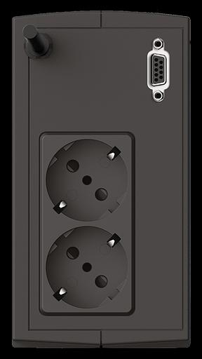 Источник бесперебойного питания/ UPS Сайбер Электро СТАРТ ПЛЮС-850ВА-ЕВРО Линейно-интерактивный 850ВА/425Вт. RS-232(2 EURO) (12В /5Ач.) фото 2