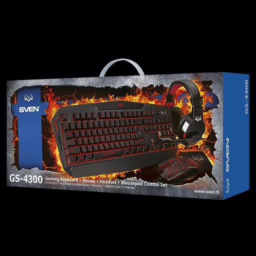 Игровой набор клавиатура+мышь+гарнитура+коврик SVEN GS-4300 (104 кл.+12Fn, 8 смен. кл., 200-4800DPI) Sven SV-018382 фото 7