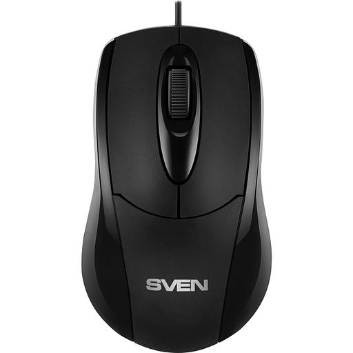 Мышь SVEN RX-110 USB чёрная (2+1кл. 1000DPI, цвет. картон, каб. 1,5м) SVEN RX-110 (SV-016692) фото 2