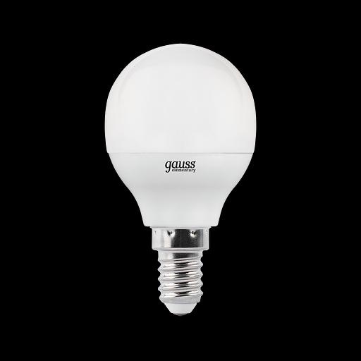 Лампа светодиодная Gauss Elementary 10Вт цок.:E14 шар 220B 4100K св.свеч.бел.нейт. (упак.:1шт) (53120) фото 1