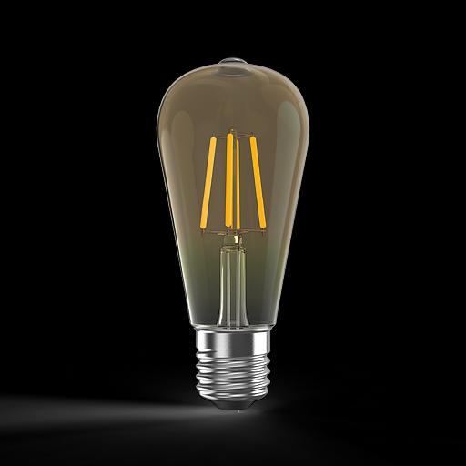 Лампа филам. Gauss Filament ST64 6Вт цок.:E27 эдисон 220B 2400K св.свеч.бел.теп. (упак.:1шт) (102802006) фото 1