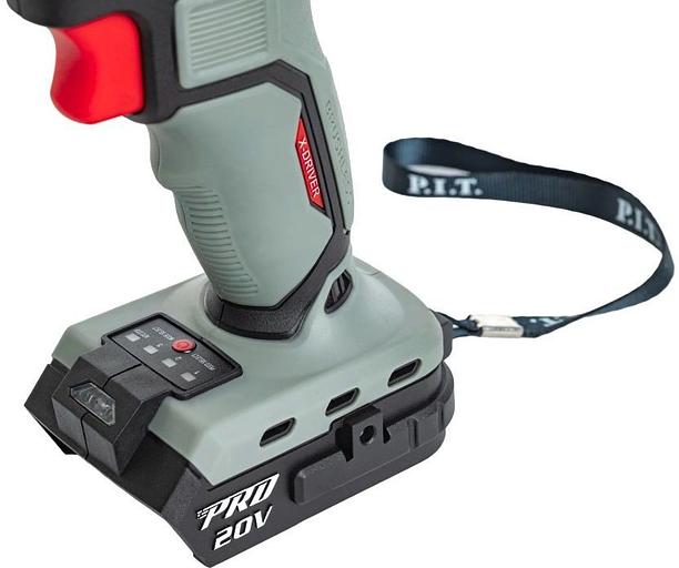 Гайковерт P.I.T. PIW20H-300B аккум. патрон:квад.1/2" фото 4