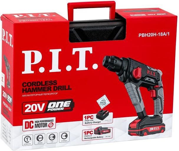 Перфоратор P.I.T. PBH20H-18A/1 патрон:SDS-plus уд.:1.4Дж аккум. (кейс в комплекте) фото 4