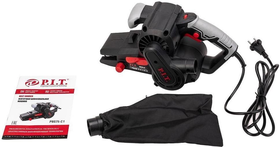 Ленточная шлифовальная машина P.I.T. PBS75-C1 900Вт шир.ленты 76мм фото 5