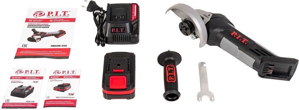 Углошлифовальная машина P.I.T. PWS20H-125C/1 8500об/мин рез.шпин.:M14 d=125мм фото 4