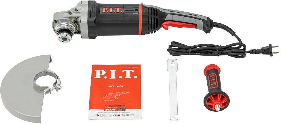 Углошлифовальная машина P.I.T. PWS230-C3 2400Вт 6500об/мин рез.шпин.:M14 d=230мм фото 2