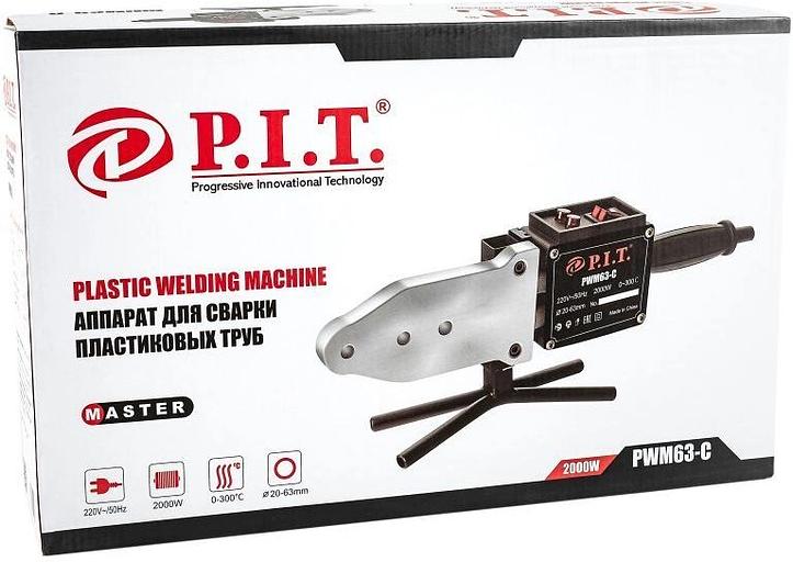 Сварочный аппарат для пластиковых труб P.I.T. PWM63-C МАСТЕР раструбная 2кВт фото 6