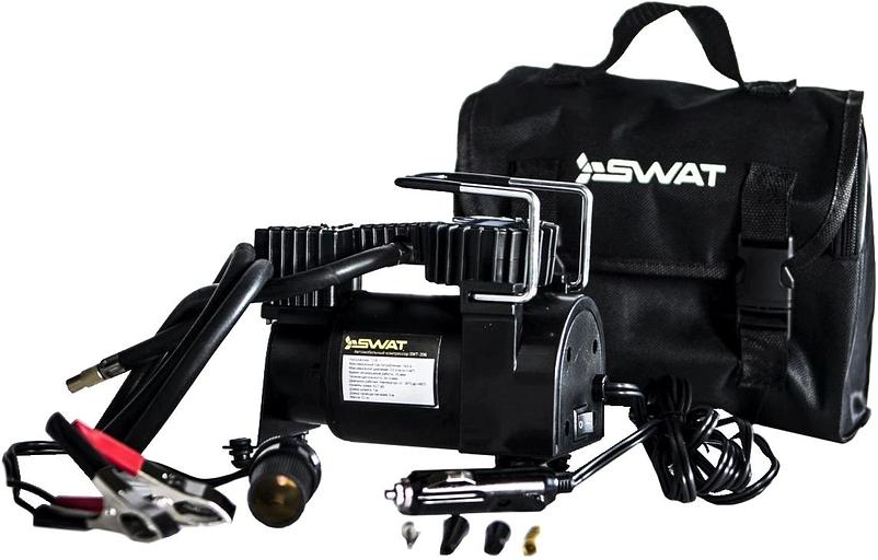 Автомобильный компрессор Swat SWT-206 60л/мин шланг 1м фото 3