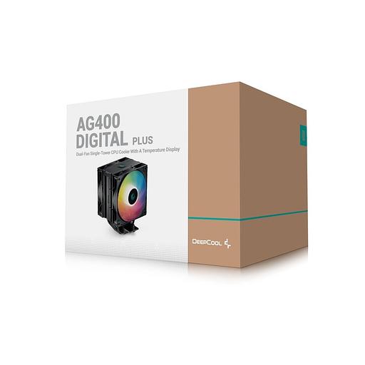 Вентилятор для процессора DeepCool AG400 DIGITAL PLUS black Socket 1700/115X/1200/AM5/AM4, 120mm, 2100rpm, 31.6 дБА, 220W, PWM 4-pin, Al-Cu (R-AG400-B фото 10