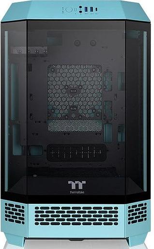 Корпус Thermaltake The Tower 300 Turquoise без БП mATX 11x120mm 5x140mm 2xUSB3.0 1xUSB3.1 audio bott PSU фото 1