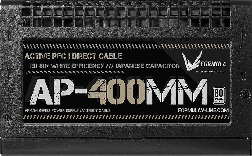 Блок питания Formula ATX 400W AP-400ММ 80 PLUS WHITE (20+4pin) APFC 120mm fan 6xSATA RTL фото 3