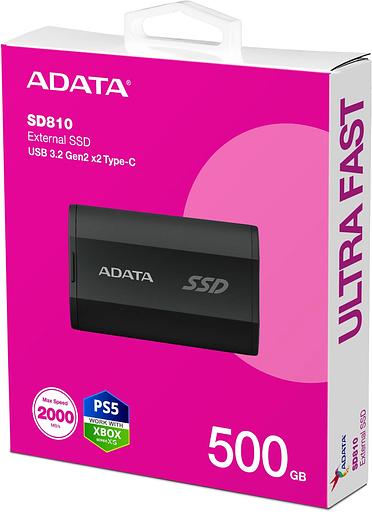 Накопитель SSD A-Data USB-C 500GB SD810-500G-CBK SD810 1.8" черный фото 6