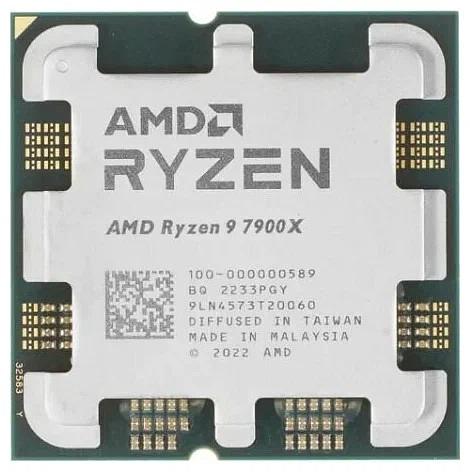 Процессор CPU AMD Ryzen 9 7900X, 12/24, 4.7-5.6GHz, 768KB/12MB/64MB, AM5, Radeon, 170W, OEM, 1 year (100-000000589) фото 2