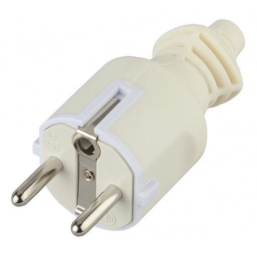 ЭРА Б0019188 Вилка кабельная V4(W) c заземлением 16A прямой ввод белая фото 1