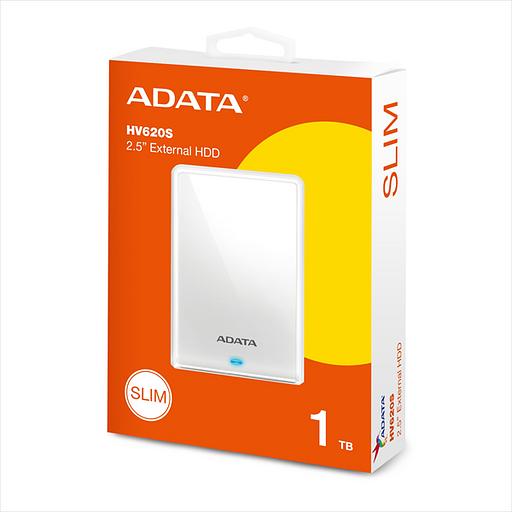 Внешний жесткий диск A-Data USB 3.2 1Tb AHV620S-1TU31-CWH HV620 Slim 2.5" white фото 6
