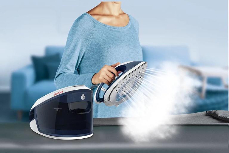 Парогенератор Tefal Express Anti-Calc SV8001E1 2380Вт синий/белый фото 5