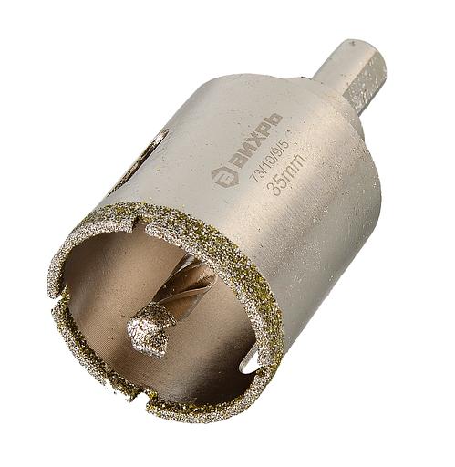 Коронка Вихрь 73/10/9/5 по керамогр/кер Д=35мм Дл=70мм (1пред.) для шуруповертов/дрелей фото 1