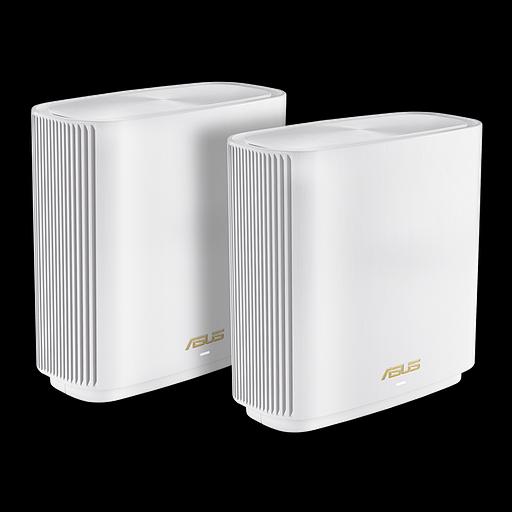 Роутер ASUS XT9 (W-2-PK))//2 access point, 802.11b/g/n/ac/ax, 574 + 4804Mbps, 2,4 + 5 gGz, white; 90IG0740-MO3B40 (XT9 (W-2-PK)) фото 1