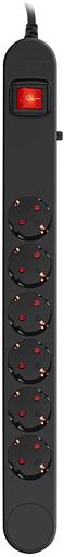 Сетевой фильтр Ippon NF-EU-1.8-10 1.8м (6 розеток) черный (коробка) фото 1