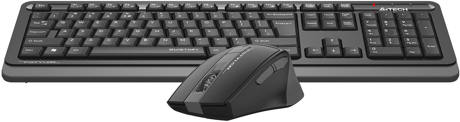 Клавиатура + мышь A4Tech Fstyler FGS1035Q клав:черный/серый мышь:черный/серый USB беспроводная Multimedia (FGS1035Q GREY) фото 5
