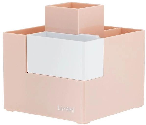 Подставка Deli EZ072PINK Linfini 6отд. для письменных принадлежностей 120x120x123мм розовый фото 1