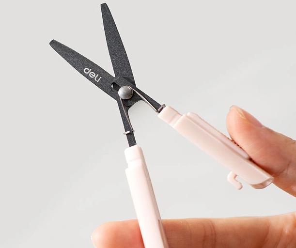 Ножницы Deli EZ508GREEN EZ508 Linfini портативные 125мм ручки пластиковые сталь зеленый блистер фото 2