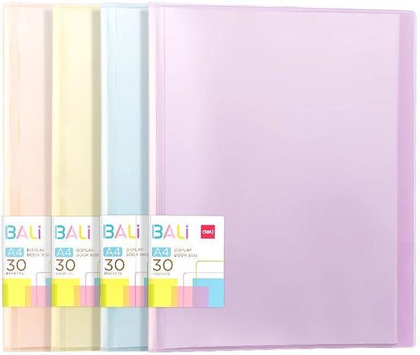 Папка с 30 прозр.вклад. Deli EB033 A4 полипропилен ассорти фото 1