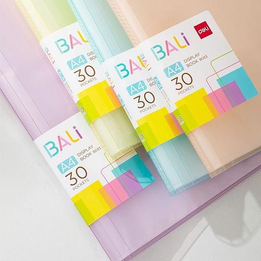 Папка с 30 прозр.вклад. Deli EB033 A4 полипропилен ассорти фото 2